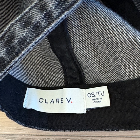 Clare V Black Denim Cap - Picture 2 of 4